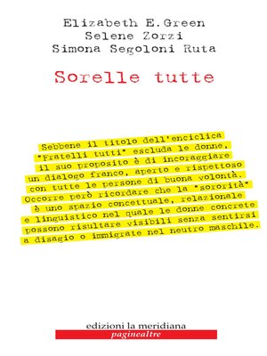 cover image of Sorelle tutte